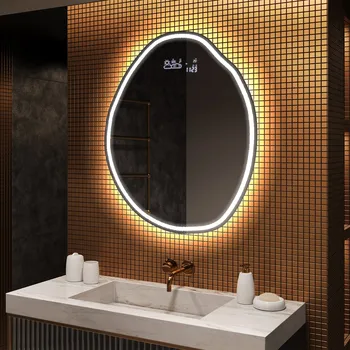 Zrcadlo LED zrcadlo do koupelny s nepravidelným tvarem U222