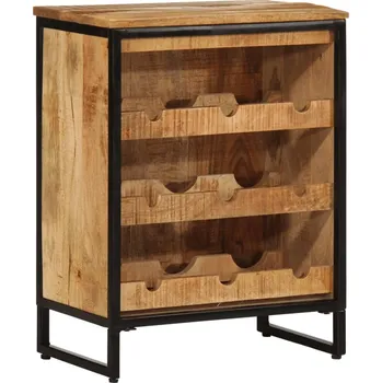 Stojan na víno Stojan na víno na 9 lahví 55 x 33 x 70 cm masivní mangovník Hnědá4009949