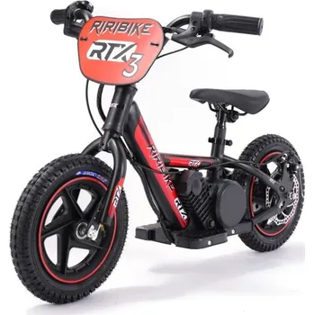 Odrážedlo Beneo Dětské elektrické odrážedlo RIRIBIKE RTX3 24V (12”), červené, Lithiová baterie, 100W motor, Kotoučová brzda, Nastavitelné měkké PU sedátko