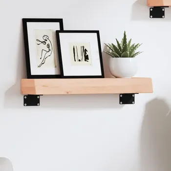 police Nástěnná police 40 x 10 x 6 cm neošetřené masivní dubové dřevo Hnědá363502