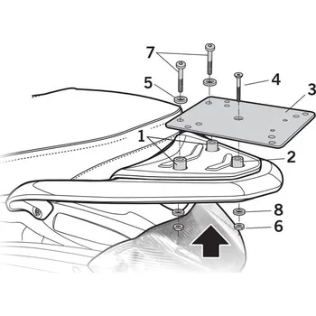 Zavazadlo na motocykl SHAD Nosič kufru SHAD Liberty 05-23 130.V0LB19ST