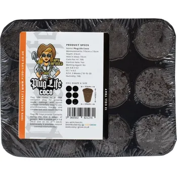 Substrát Kokosové sadbovací kostky Plug Life® 12 ks