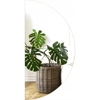 Zrcadlo Zrcadlo Půlkruhové LED Premium do obýváku 60 cm