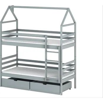 Postel Legno Dětská patrová postel Alík šedá Rozměr (cm): 80x160