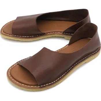 Dámské pantofle Dámské kožené pantofle 7155 bomber Chacal hnědá Barva: hnědá, Velikost: 39