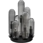 NOVA LUCE stropní svítidlo GUSTAVE lehce kouřově šedé sklo a matná černá G9 7x5W 230V IP20 bez žárovky 9028852