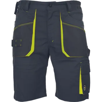 Pánské kraťasy Cerva Kraťasy pracovní EMERTON STRETCH černá/žlutá 54