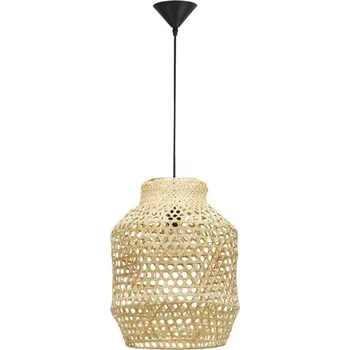 NOVA LUCE závěsné svítidlo MIA přírodní ratan černý kabel E27 1x12W 230V IP20 bez žárovky 9858659