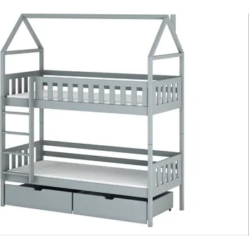 Postel Legno Dětská patrová postel Aiga šedá Rozměr (cm): 80x160
