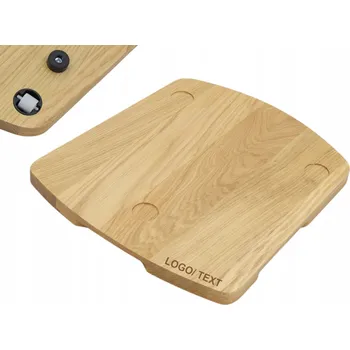 Kuchyňské prkénko DŘEVĚNÁ DUBOVÁ DESKA POD THERMOMIX S KOLEČKY TM5 TM6 olejovaná + GRAVÍROVÁNÍ