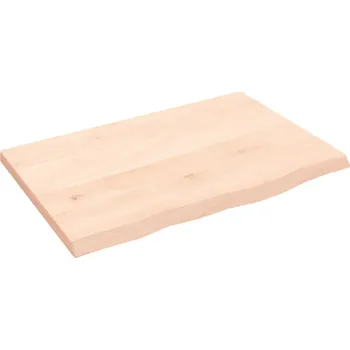 police Nástěnná police 60 x 40 x 2 cm neošetřené masivní dubové dřevo Hnědá363527