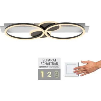 JUST LIGHT LED stropní svítidlo bílé teplá bílá do obývacího pokoje světelný kruh 3000K LD 14552-16