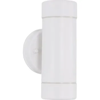 Venkovní osvětlení NOVA LUCE venkovní nástěnné svítidlo LIMBIO bílý akryl skleněný difuzor GU10 2x7W bez žárovky IP44 světlo nahoru a dolů 9010621