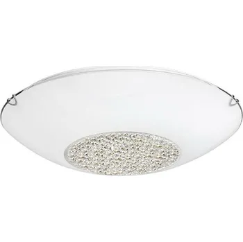 NOVA LUCE stropní svítidlo ERA bílé sklo a křišťál chromovaný kov E27 3x12W 6311803