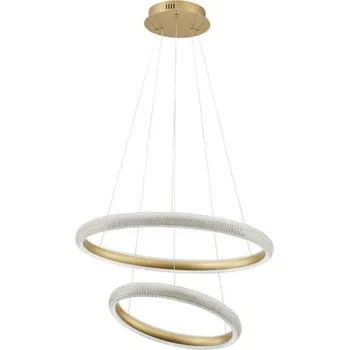 NOVA LUCE závěsné svítidlo MEDORA mosazný zlatý hliník a akryl LED 41.5W 230V 3000K IP20 stmívatelné 9748156