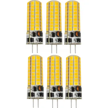 Žárovka LED žárovka G4 6W = 40W teplá bílá 6 kusů