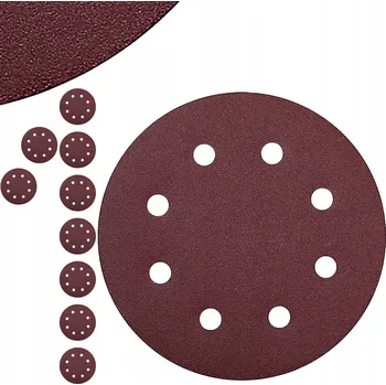 Brusný papír 10x BRUSNÝ PAPÍR NA SUCHÝ ZIP Pro brusku Sada KOTOUČ NA DISK 190mm P240
