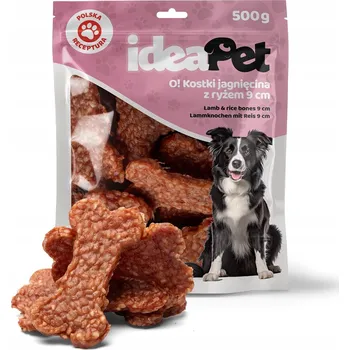 Krmivo pro psa IdeaPet Kostky jehněčího s rýží 500g pro psy