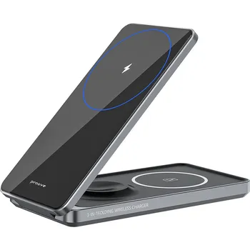 Proove bezdrátová nabíječka Metal Edge 3v1 šedá