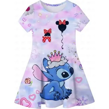 Dívčí šaty Dívčí šaty Lilo & Stitch Barva: batika - růžovo-modré (CDDAZ80188), Velikost: 120/6T