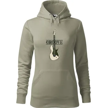 Pánská mikina Dámská mikina Baskytara Velikost (žena): XS, Vyberte barvu: Světlá khaki