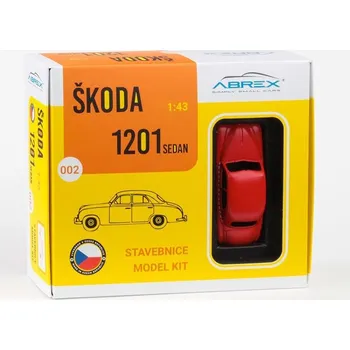 autíčko Škoda 1201 STAVEBNICE 1956 Taxi 1:43 červená Škoda 1201 1956 Taxi - stavebnice