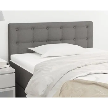 Čelo postele tmavě šedé 100x5x78/88 cm textil Šedá346437