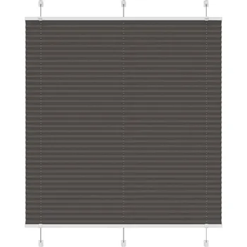 Žaluzie Plisovaná roleta černá 120x100 cm Šířka látky 119,4cm Polyester Černý4015130