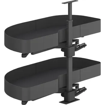 police Rohová výsuvná police WIRELI Style MAX - levá, plné dno, 832x405x560-790mm, ant