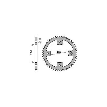 Řetězová sada pro motocykl PBR ZADNÍ ŘETĚZOVÉ KOLO 4485 38 C45 KYMCO KXR, KXU, MAXXER, MXU 250/300 '02-'15 (ŘETĚZ 520)