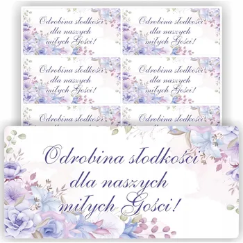 samolepka SAMOLEPKY Poděkování pro hosty Sladké poděkování nálepky SVATBA 15 cm