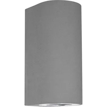 Venkovní osvětlení NOVA LUCE venkovní nástěnné svítidlo LIDO šedý beton skleněný difuzor GU10 2x7W IP65 100-240V bez žárovky světlo nahoru a dolů 9790522