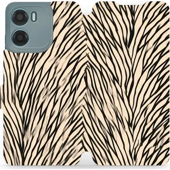 Pouzdro na mobilní telefon Flipové pouzdro Mobiwear - Motorola Moto E15 - VA52S V koruně stromu (Knížkové flip pouzdro, obal, kryt na mobil Motorola Moto E15 - VA52S V koruně stromu, materiál Umělá kůže + TPU - ochrana 360°, stojánek, silikonová vanička, magnetické zavírání)