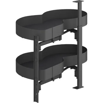 Drátěná police Rohová výsuvná police WIRELI Style - levá, 800x403x490-790mm, antracit