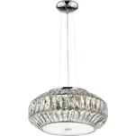 NOVA LUCE závěsné svítidlo VALENCE čirý křišťál a bílé sklo chromovaný hliník G9 6x42W IP20 bez žárovky 8501652