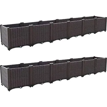 Vyvýšený záhon Garden King Multiflex 37 modulární vyvýšený záhon 240 x 40 x 37 cm 2 ks