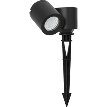 Venkovní osvětlení NOVA LUCE venkovní svítidlo s bodcem FOCUS černý hliník skleněný difuzor GU10 1x7W 100-240V IP54 bez žárovky 9279111