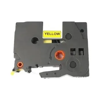 Pásek do tiskárny Kompatibilní páska s Brother FLE-6511 / FLC-62511, 45 x 21 mm, 72 ks, černý tisk / žlutý podklad