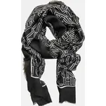 Šátek Calvin Klein s monogramy - Barva Černá 56161 A3WS1024