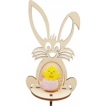 Velikonoční dekorace STOJAN na vajíčko ZAJÍČEK VELIKONOČNÍ podstavec kinder ZAJÍC Velikonoce