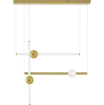 NOVA LUCE závěsné svítidlo NEUTRON zlatý hliník a akryl LED 60W 230V 3000K IP20 stmívatelné 9054453