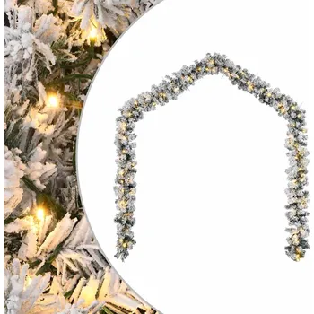 Vánoční dekorace Vánoční girlanda s LED diodami zelená 20 m PVC Zelená4019671