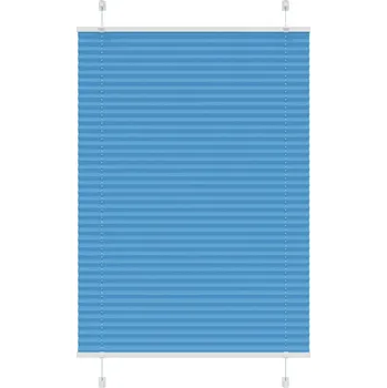 Žaluzie Plisovaná roleta modrá 90x150 cm Šířka látky 89,4 cm Polyester Modrá4015192