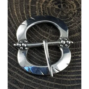 Náušnice Drakkaria STŘEDOVĚKÁ STŘÍBRNÁ SPONA na řemeny, Ag 925