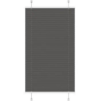 Žaluzie Plisovaná roleta černá 80x150 cm Šířka látky 79,4 cm Polyester Černý4015139
