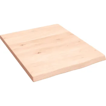 police Nástěnná police 40 x 50 x 2 cm neošetřené masivní dubové dřevo Hnědá363512