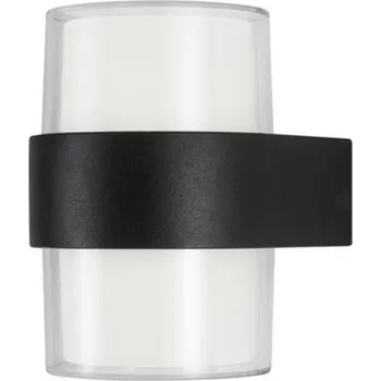 Venkovní osvětlení NOVA LUCE venkovní nástěnné svítidlo DARF černý hliník ABS difuzor LED 2x5W 3000K 100-240V 115st. IP65 světlo nahoru a dolů 9925666