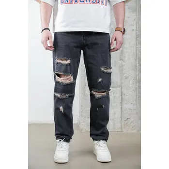 Pánské džíny 2Y Premium Černé straight fit džíny Nightfall Velikost: 31