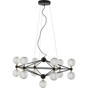 NOVA LUCE závěsné svítidlo BELINDA černý hliník a akryl LED 52W 230V 3200K IP20 stmívatelné 9695400