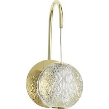 Nástěnné svítidlo NOVA LUCE nástěnné svítidlo BRILLANTE zlatý hliník a akryl LED 4.2W 230V 3200K IP44 9695100